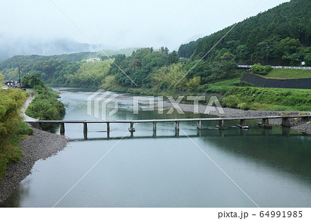 四万十川　若井沈下橋 64991985