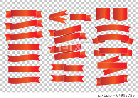 Red ribbon vector material Red ribbon vector material 64992789