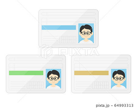 男性の免許証のイラスト 64993313