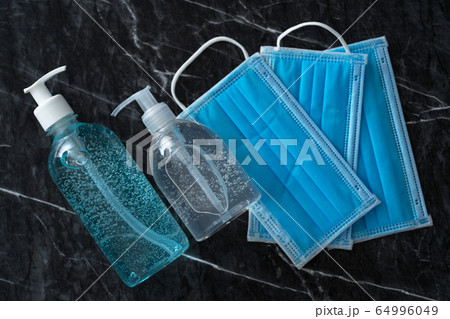 Alcohol Gel Hand Sanitizer and Medical Mask Alcohol Gel Hand Sanitizer and Medical Mask 64996049