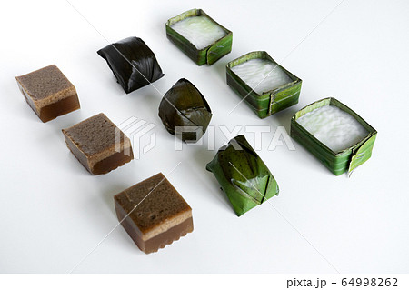 Malaysian food. chocolate jelly, kuih koci, and 64998262