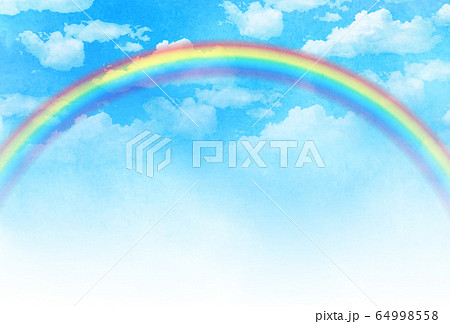 空 水彩 雲 背景のイラスト素材