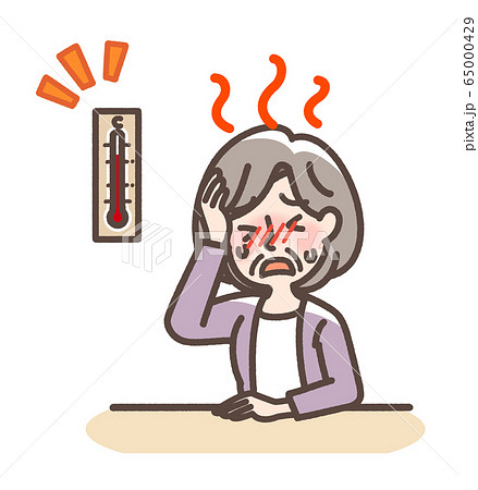 熱中症　室内　おばあさん 65000429