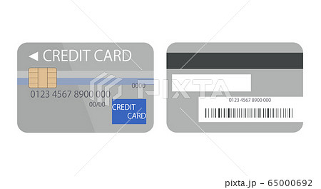 グレーのクレジットカードのベクターイラストのイラスト素材