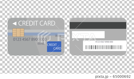 Vector illustration of gray credit card Vector illustration of gray credit card 65000692