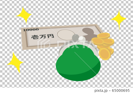 Vector illustration of 10,000 yen bill, purse, coin Vector illustration of 10,000 yen bill, purse, coin 65000695