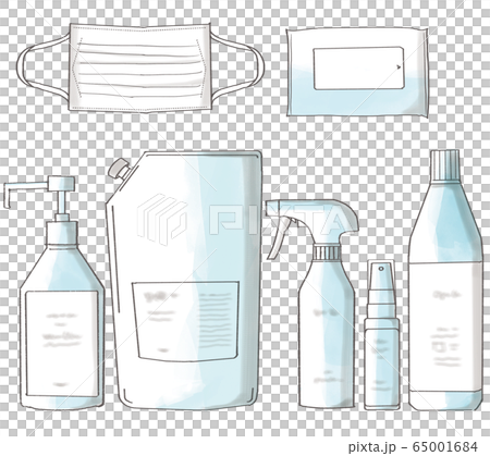 ウイルス対策_セット_水色 ウイルス対策_セット_水色 65001684