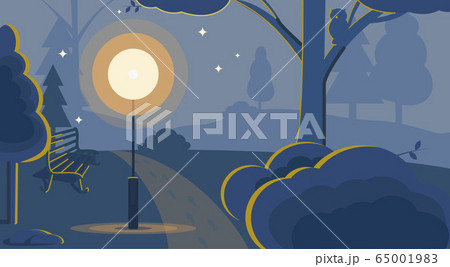 Evening Park- illustration 65001983
