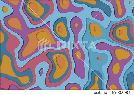 ペーパーカット-ペーパークラフト-3D-地層 ペーパーカット-ペーパークラフト-3D-地層 65002001