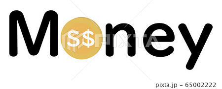 シンガポール ドルの記号が入ったmoneyの文字のベクタータイトルイラストのイラスト素材