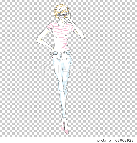 スタイルの良い女性1のイラスト素材