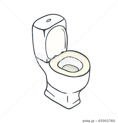 toilet bowl in the toilet - cartoon toilet bowl - Stock Illustration  [65003760] - PIXTA