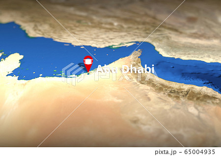 Abu dhabi, United arab emirates city geotag with face mask, COVID-19 coronavirus disease self-isolation related 3D rendering Abu dhabi, United arab emirates city geotag with face mask, COVID-19 coronavirus disease self-isolation related 3D rendering 65004935