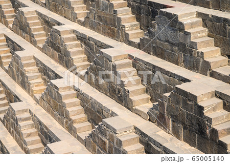 Chand Baori Stepwell in the village of Abhaneri Rajasthan India 65005140