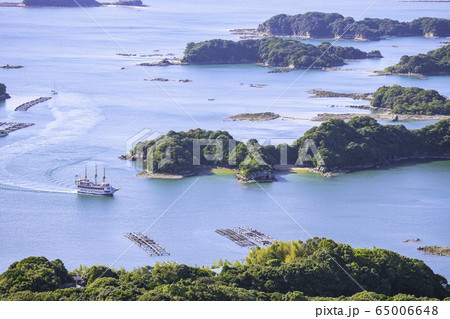 美しい長崎の九十九島を巡る観光船(石岳展望台) 美しい長崎の九十九島を巡る観光船(石岳展望台) 65006648