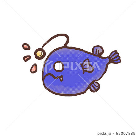 R メルヘンなチョウチンアンコウaのイラスト素材