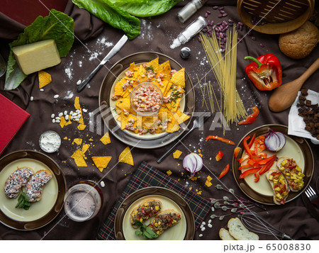 Mexican food mix colorful background Mexico Mexican food mix colorful background Mexico 65008830