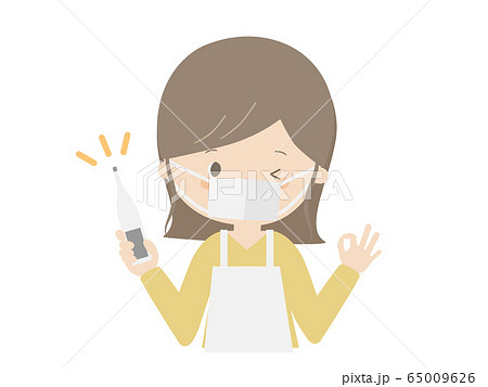 体温計を持っている女の子 65009626