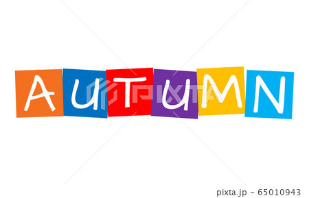 autumn, text in colorful rotated squares 65010943