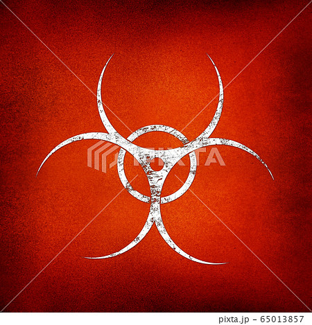 White biohazard sign over red background White biohazard sign over red background 65013857