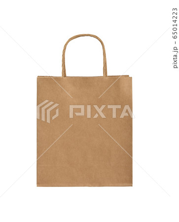Brown paper shopping bag isolated on white Brown paper shopping bag isolated on white 65014223