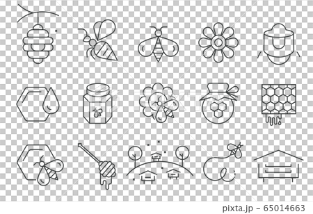 Flat vector icons with a thin line. Set for... - Stock Illustration ...