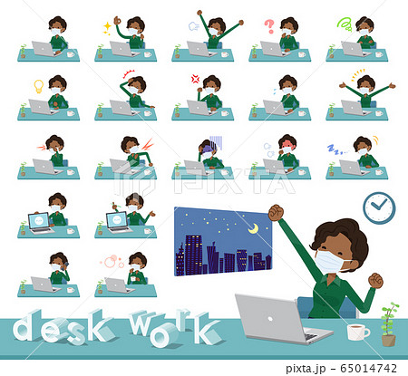 flat type mask business black women_desk work 65014742