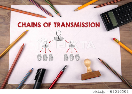 Chains Of Transmission. CociD-19 Coronavirus. Epidemic, disease, quarantine and health concept 65016502