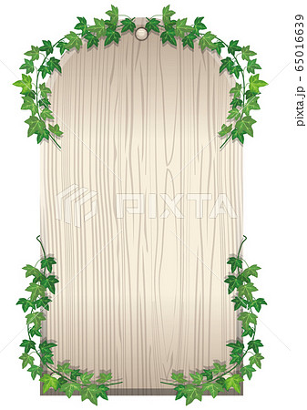 Illustration board of wood board with vines and... - Stock Illustration  [65016639] - PIXTA