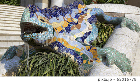 Antoni Gaudi's salamander, the symbol of Antoni Gaudi's salamander, the symbol of 65016779