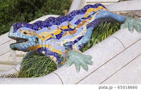 Antoni Gaudi's salamander, the symbol of Antoni Gaudi's salamander, the symbol of 65018660