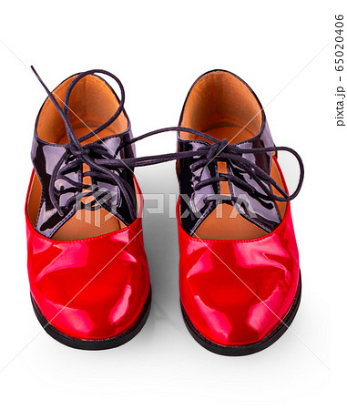 two flamenco dancing shoes isolated on white background 65020406