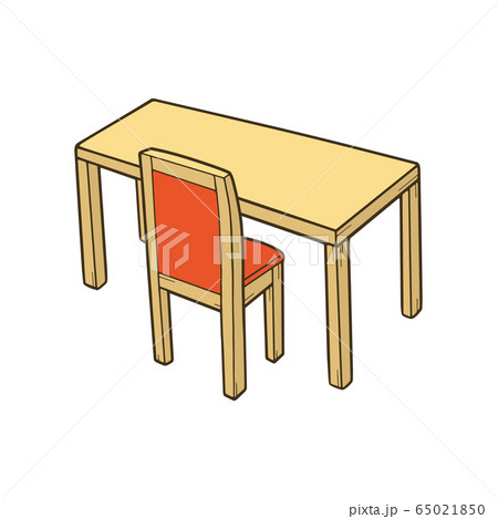 机といすのイラストのイラスト素材