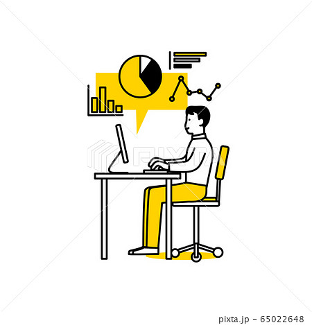 在宅で仕事をする男性 65022648