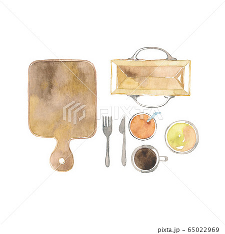 ドリンクとキッチン雑貨、素材 ドリンクとキッチン雑貨、素材 65022969