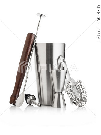 Cocktail set with shaker and wooden muddler and Cocktail set with shaker and wooden muddler and 65024345