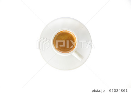 hot coffee espresso shot on white or isolate 65024361