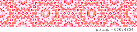 Pink red Seamless Border Scroll. Geometric Waterco 65024854