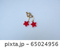 赤い星型のイアリング 65024956