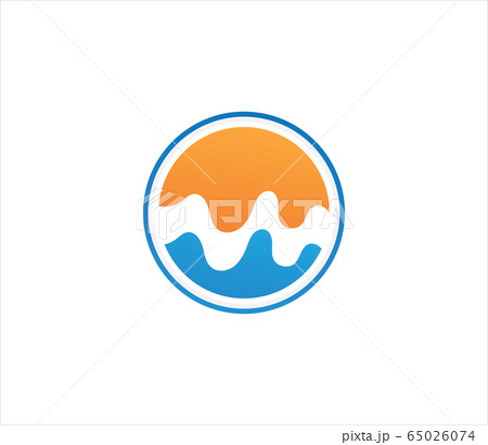 Ocean wave travel logo vector image Ocean wave travel logo vector image 65026074