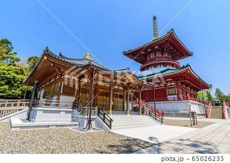 成田山新勝寺平和大塔と醫王殿 65026235