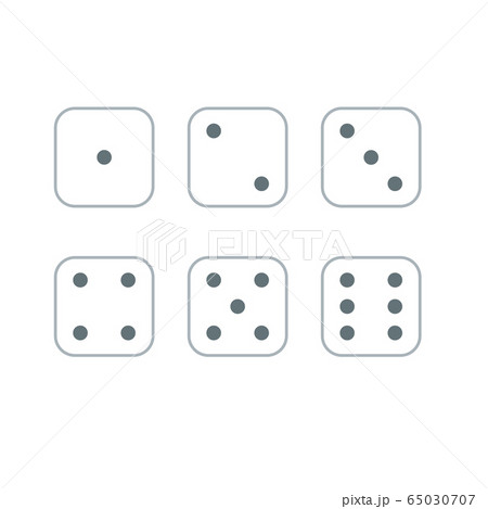 Set of game cubes on white background, dice simple 65030707