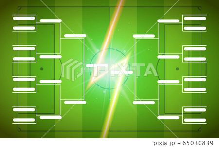 Tournament bracket template for 16 teams on green 65030839