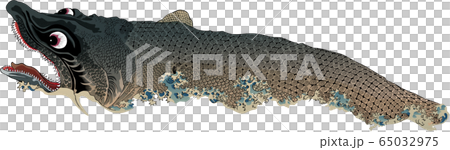 讃岐院眷属をして為朝をすくう図　鰐鮫 65032975