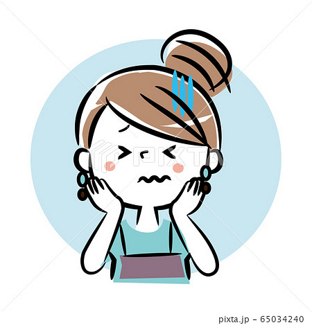 困る　困難　女性 65034240