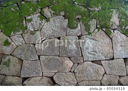 背景素材 岡崎城石垣 65034319