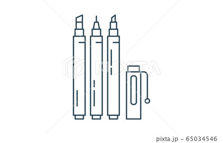 Markers icon flat style vector illustration. Markers icon flat style vector illustration. 65034546