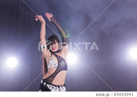 Girl dancing belly dance