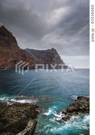 Cliffs and ocean view in Santo Antao island, Cape 65036060