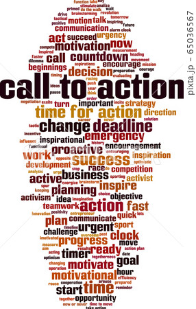 Call to action word cloud 65036567